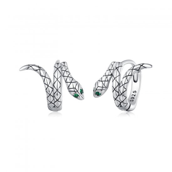 Pendientes de Aro de Serpiente de Estilo Pandora - BSE883 - Haga click en la imagen para cerrar