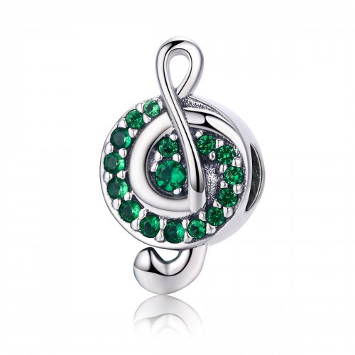 Charm de clave de sol estilo Pandora en plata - SCC450