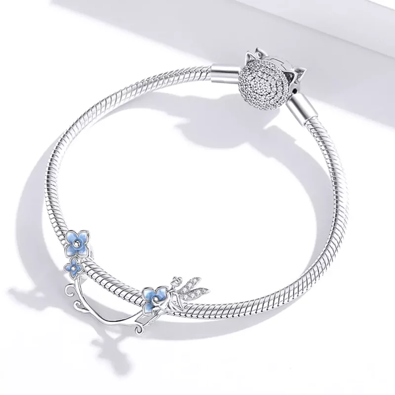 (imagen para) Amuleto de estilo Pandora con diseño de espíritu floral - BSC391 - Ver 3