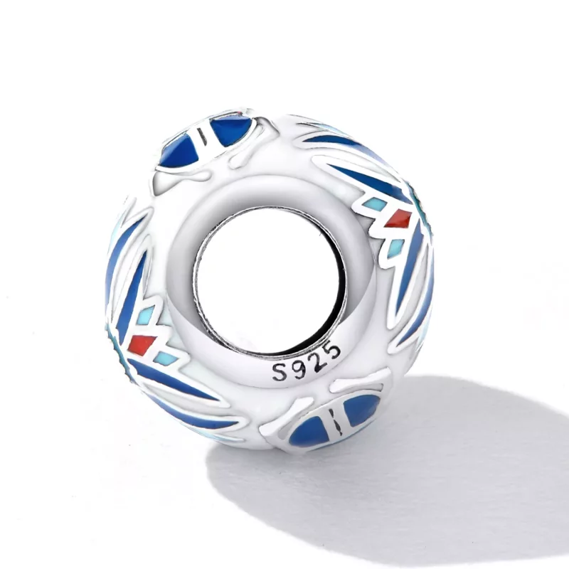 (imagen para) Amuleto de estilo Pandora con escarabajo y flor de loto - SCC2254 - Ver 3