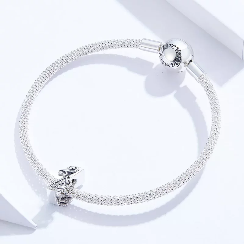 (imagen para) Amuleto de plata estilo Pandora con el número 1 - SCC1418-1 - Ver 3