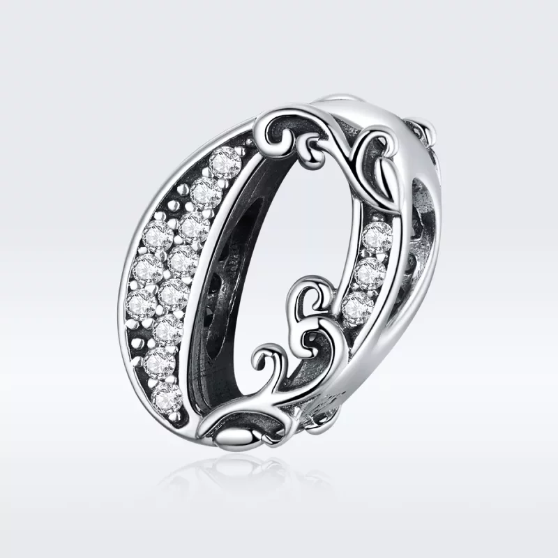 (imagen para) Amuleto de plata estilo Pandora con número 0 - SCC1418-0 - Ver 5