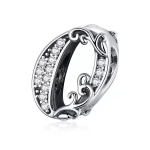(imagen para) Amuleto de plata estilo Pandora con número 0 - SCC1418-0