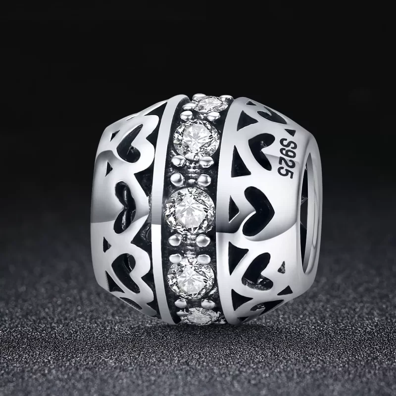(imagen para) Amuleto de plata estilo Pandora "Escucha el Amor" - SCC523 - Ver 2