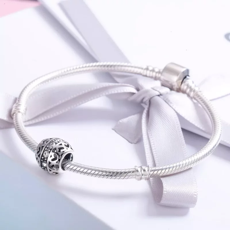 (imagen para) Amuleto de plata estilo Pandora "Escucha el Amor" - SCC523 - Ver 4