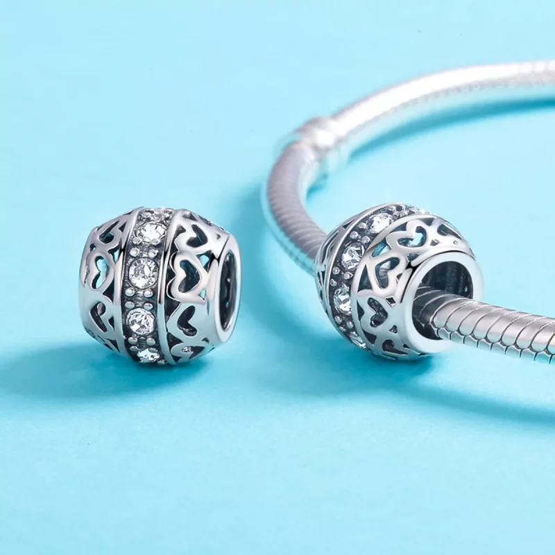 (imagen para) Amuleto de plata estilo Pandora "Escucha el Amor" - SCC523 - Ver 5