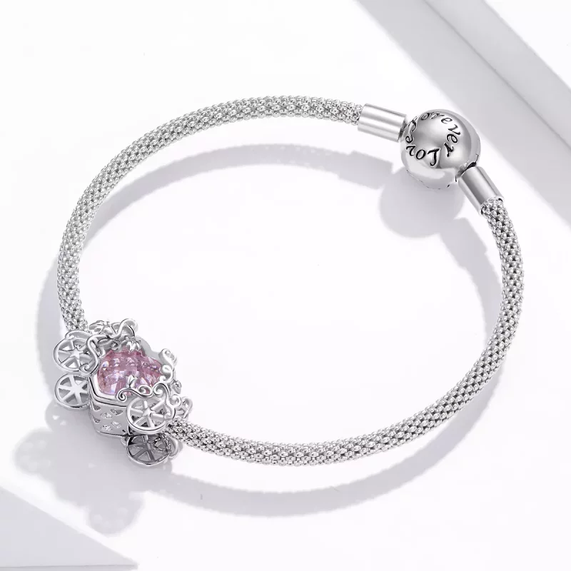 (imagen para) Amuleto estilo Pandora en plata con forma de Carroza Mágica - BSC412 - Ver 3