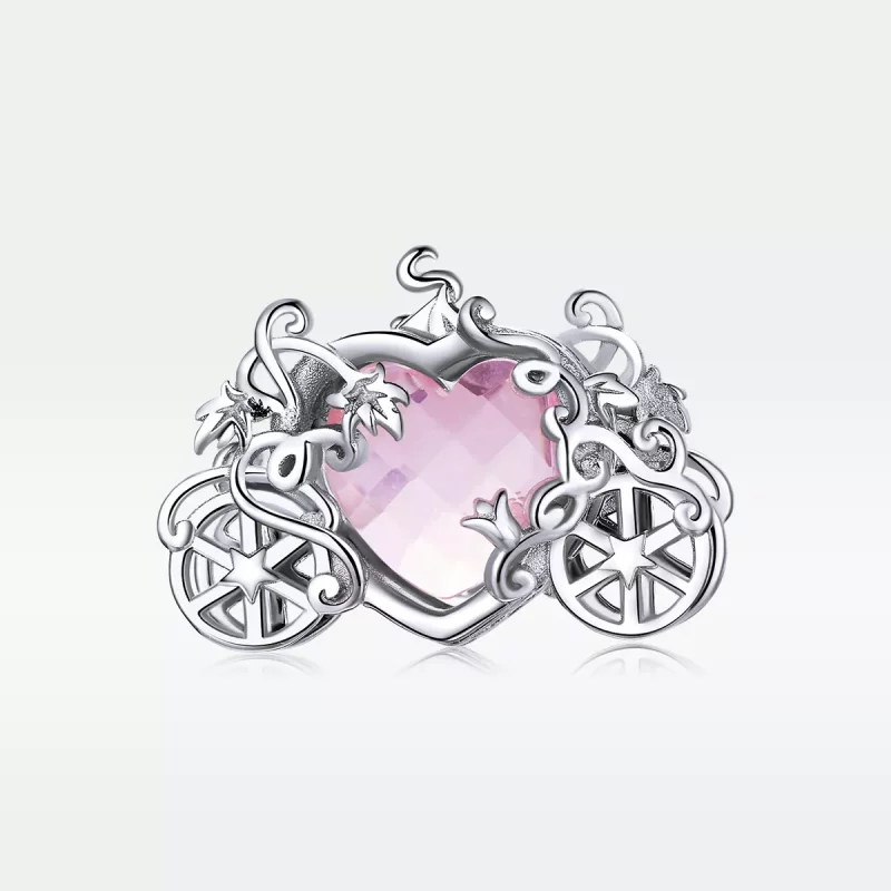 (imagen para) Amuleto estilo Pandora en plata con forma de Carroza Mágica - BSC412 - Ver 5