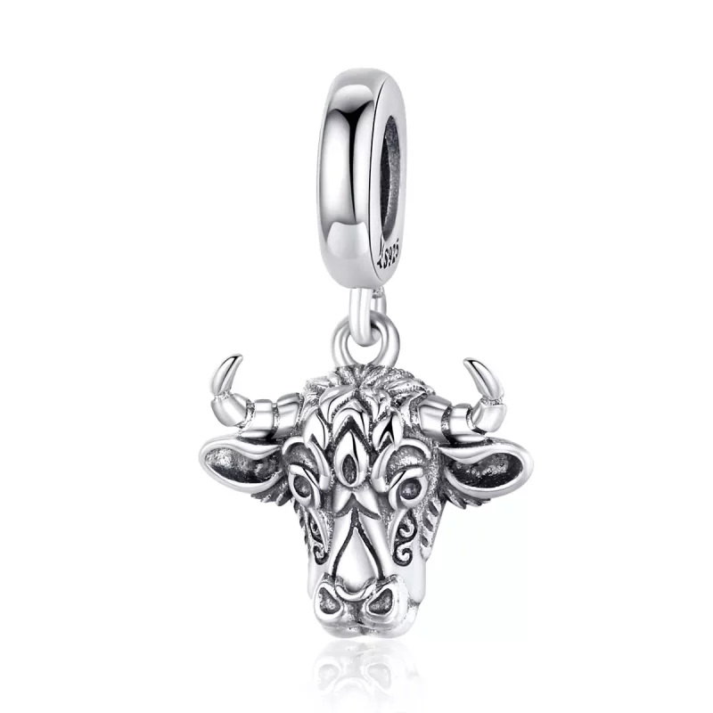 (imagen para) Charm colgante de plata estilo Pandora con diseño de Tauren - SCC1316