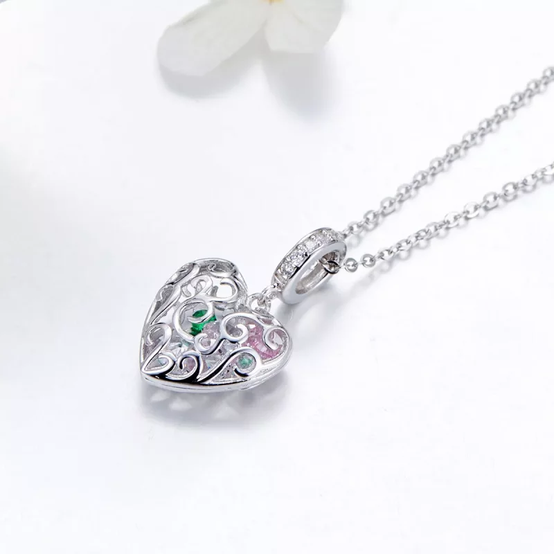 (imagen para) Charm colgante de plata estilo Pandora con palpación - SCC1126 - Ver 3