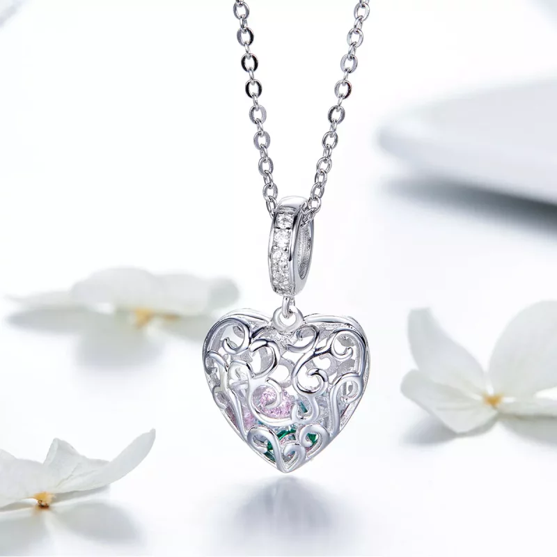 (imagen para) Charm colgante de plata estilo Pandora con palpación - SCC1126 - Ver 5