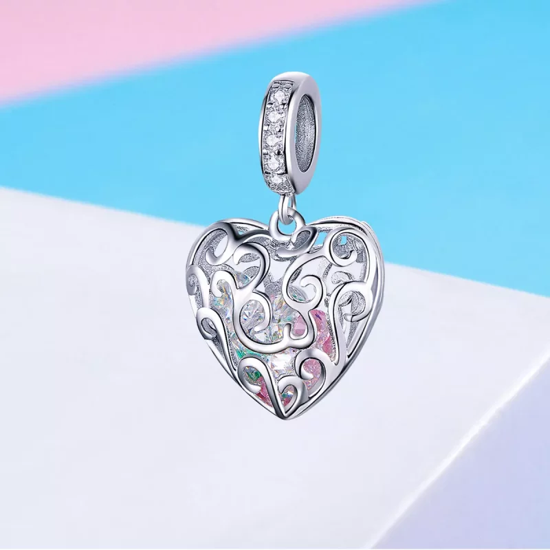 (imagen para) Charm colgante de plata estilo Pandora con palpación - SCC1126 - Ver 6