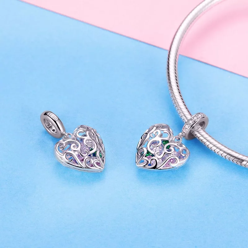 (imagen para) Charm colgante de plata estilo Pandora con palpación - SCC1126 - Ver 7