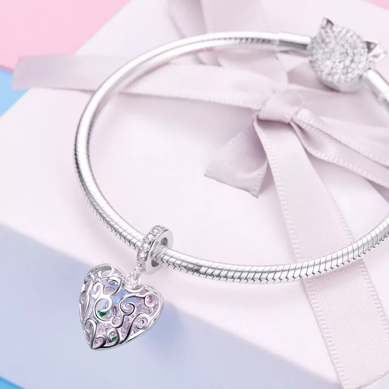 (imagen para) Charm colgante de plata estilo Pandora con palpación - SCC1126 - Ver 8