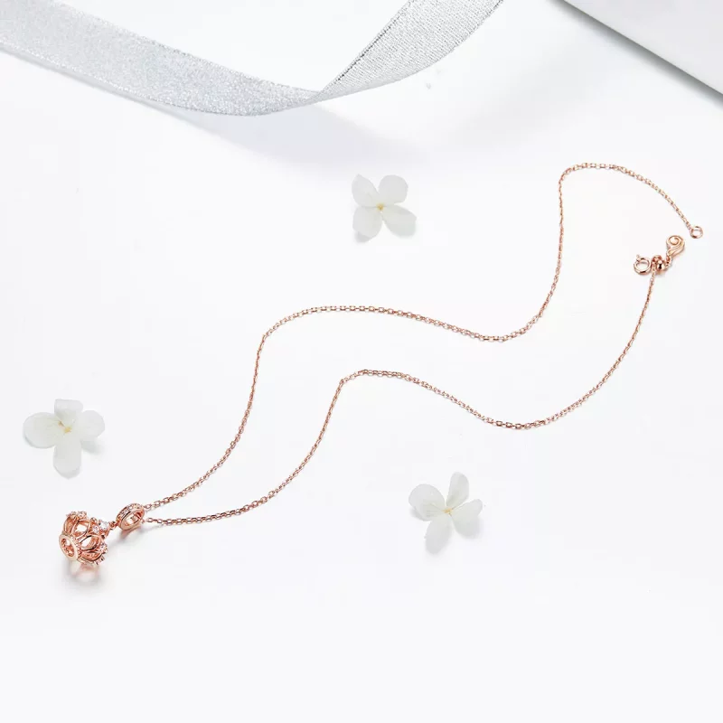 (imagen para) Charm colgante estilo Pandora en oro rosa con corona real - SCC1121 - Ver 7
