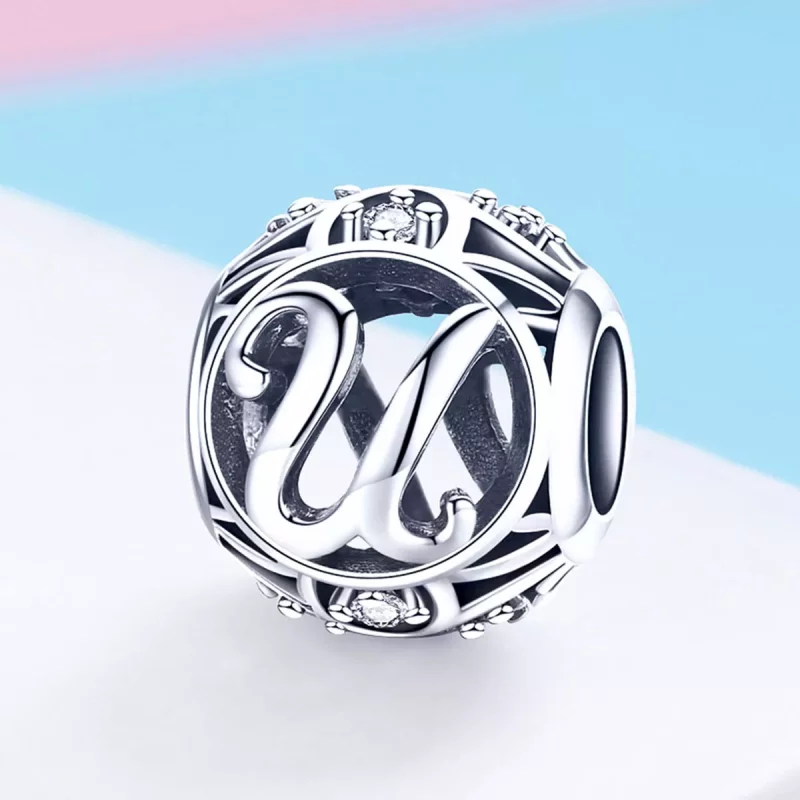 (imagen para) Charm con estilo Pandora con letra U - SCC738-U - Ver 2