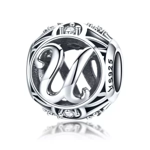 (imagen para) Charm con estilo Pandora con letra U - SCC738-U
