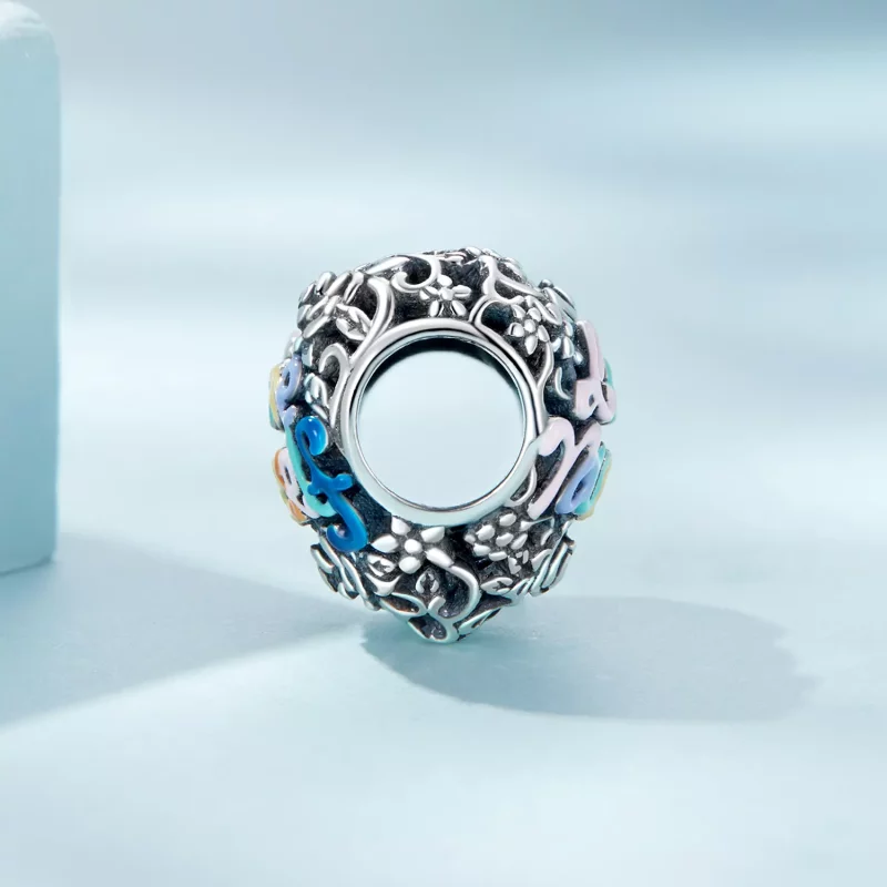 (imagen para) Charm con patrón de corazón estilo Pandora - SCC2354 - Ver 3
