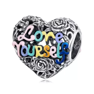 Charm con patrón de corazón estilo Pandora - SCC2354 (imagen para) Charm con patrón de corazón estilo Pandora - SCC2354