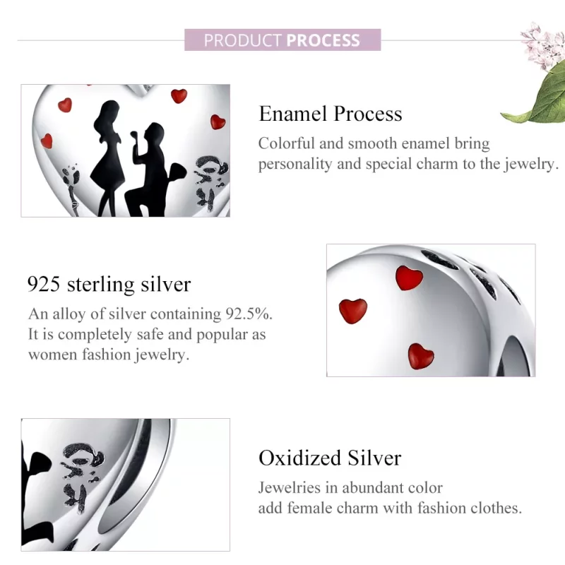 (imagen para) Charm Cásate Conmigo de Plata Estilo Pandora - SCC1403 - Ver 7