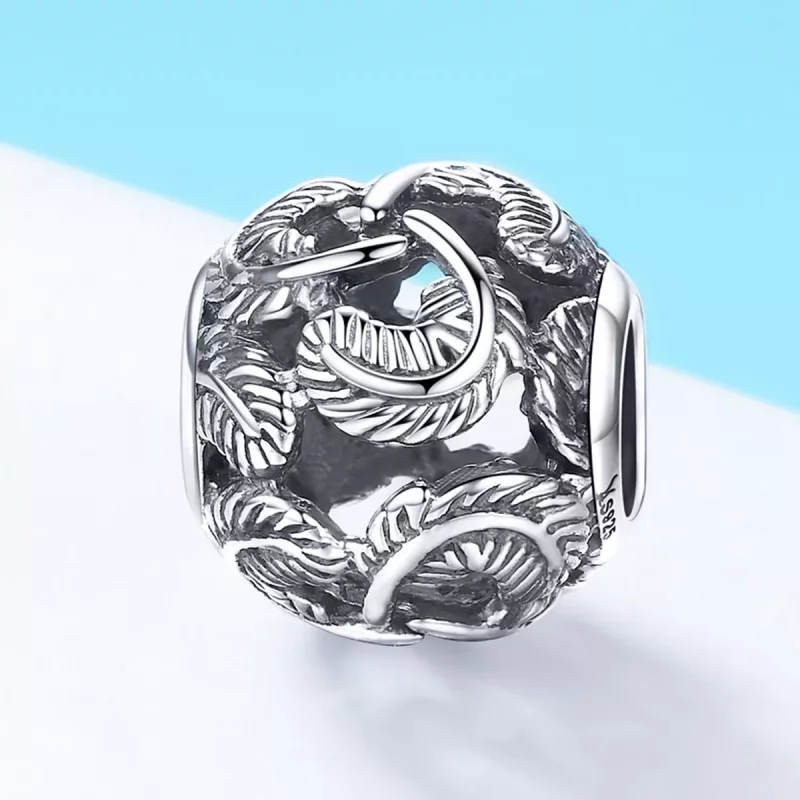 (imagen para) Charm de Alas Vintage en Plata Estilo Pandora - SCC810 - Ver 2