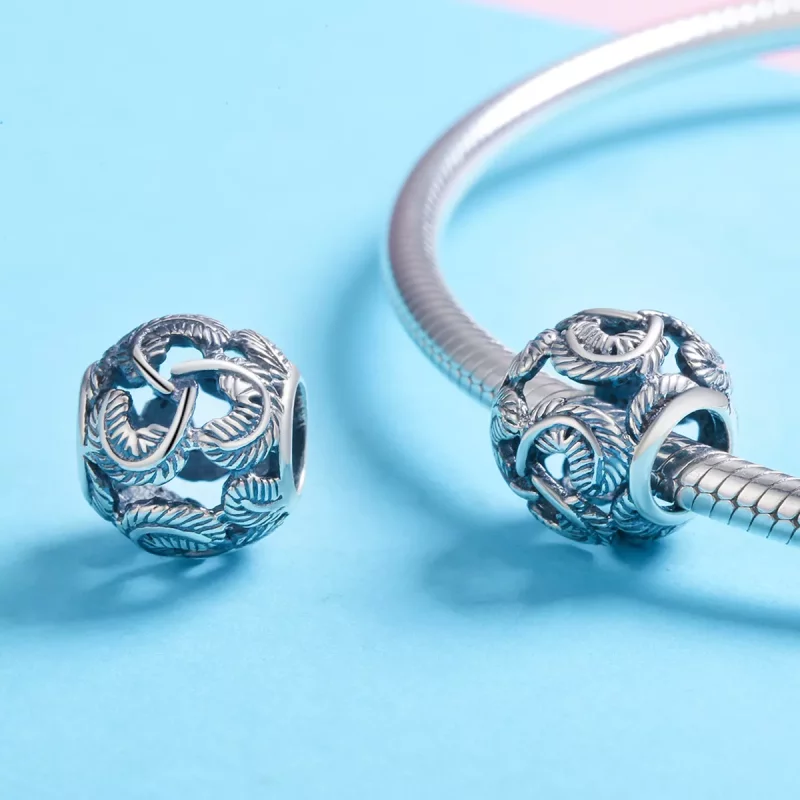(imagen para) Charm de Alas Vintage en Plata Estilo Pandora - SCC810 - Ver 3