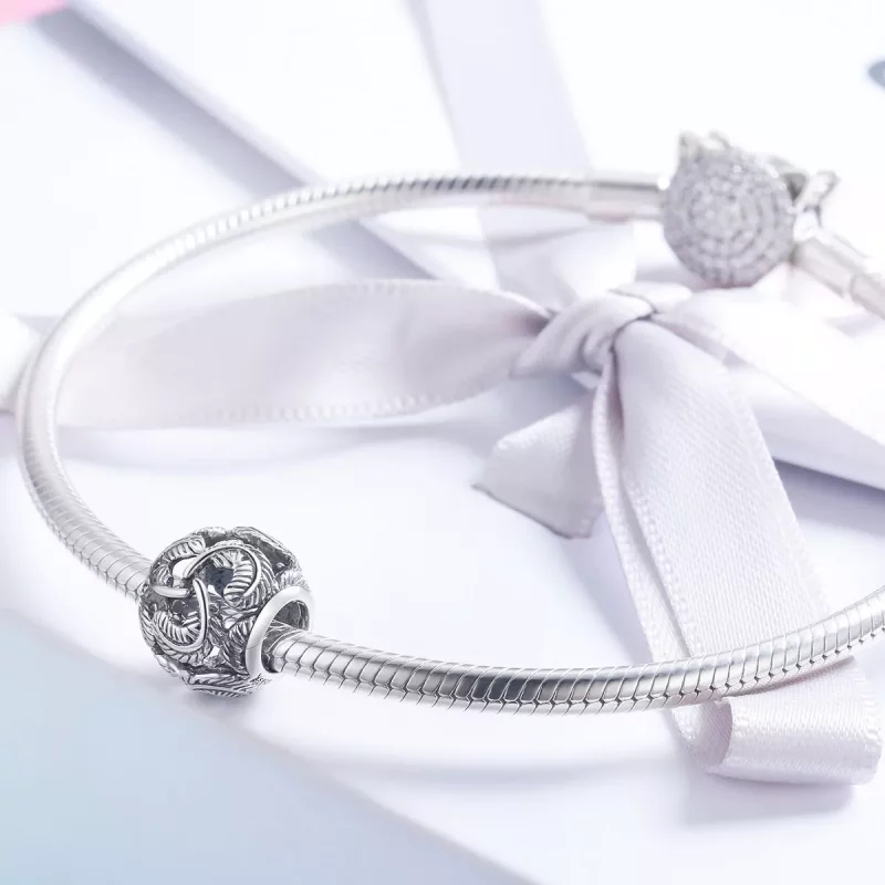 (imagen para) Charm de Alas Vintage en Plata Estilo Pandora - SCC810 - Ver 4