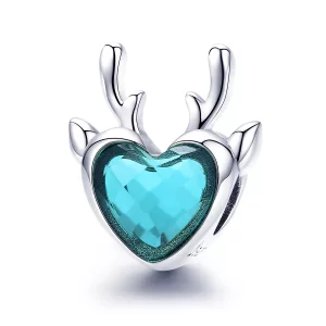 (imagen para) Charm de alce de plata estilo Pandora - SCC1022