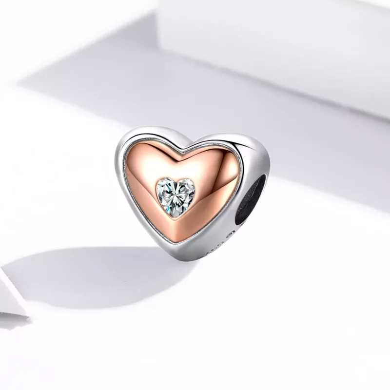 (imagen para) Charm de Amor de Doble Color al Estilo Pandora - BSC566 - Ver 2