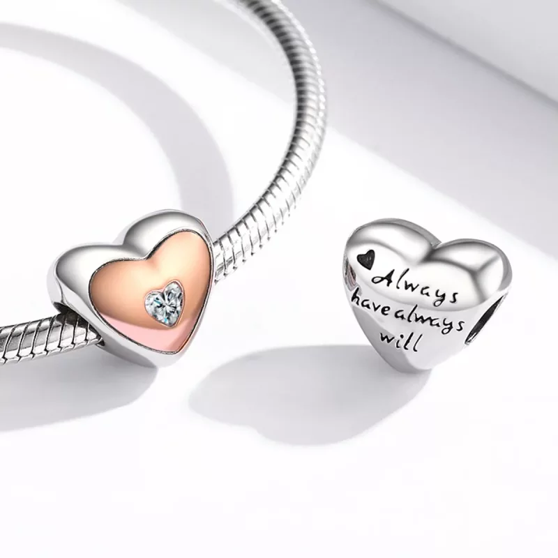 (imagen para) Charm de Amor de Doble Color al Estilo Pandora - BSC566 - Ver 4