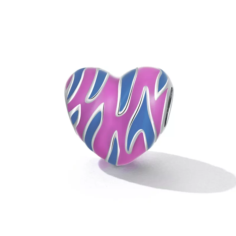 (imagen para) Charm de amor estilo Pandora con colores contrastantes - SCC2215 - Ver 2