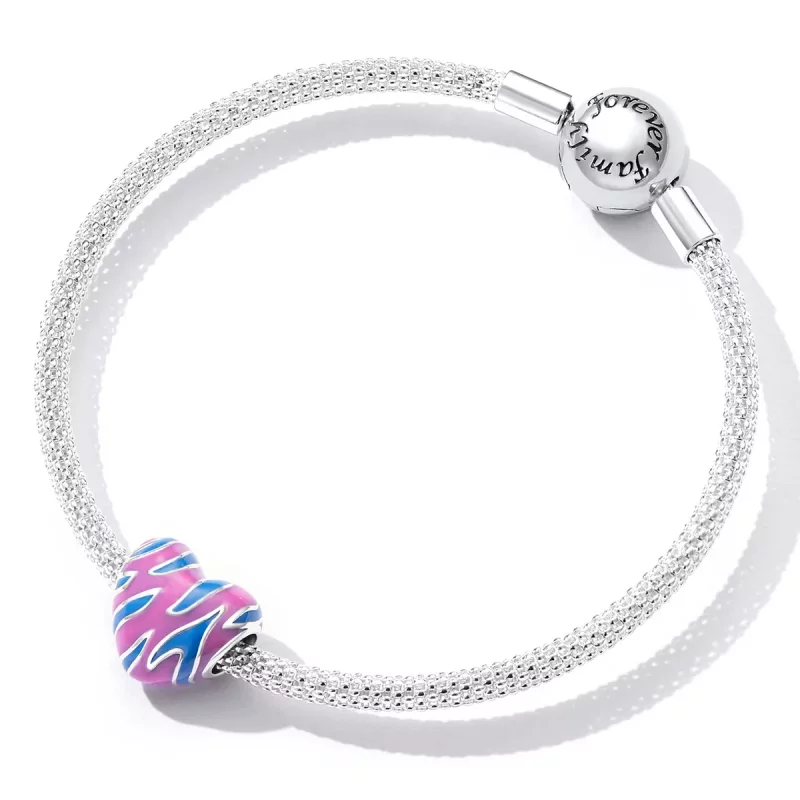 (imagen para) Charm de amor estilo Pandora con colores contrastantes - SCC2215 - Ver 4