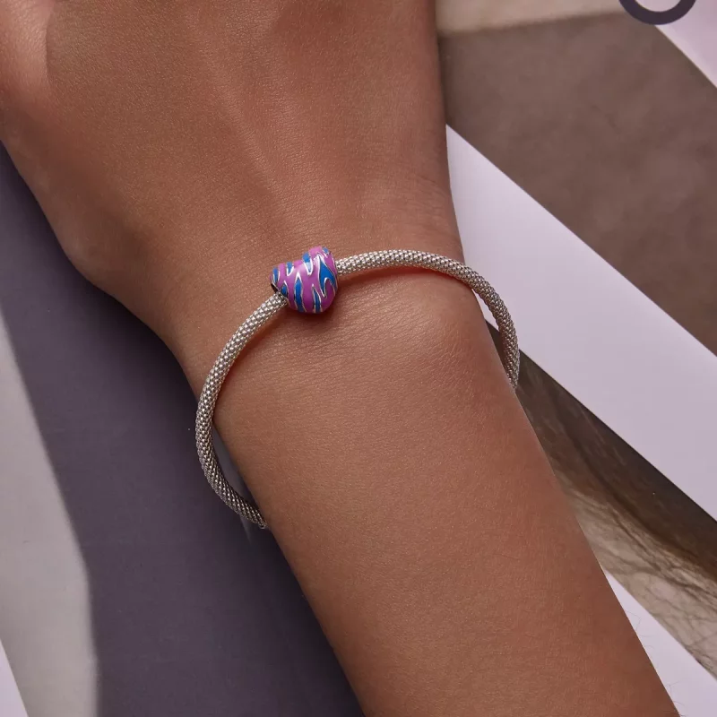 (imagen para) Charm de amor estilo Pandora con colores contrastantes - SCC2215 - Ver 6