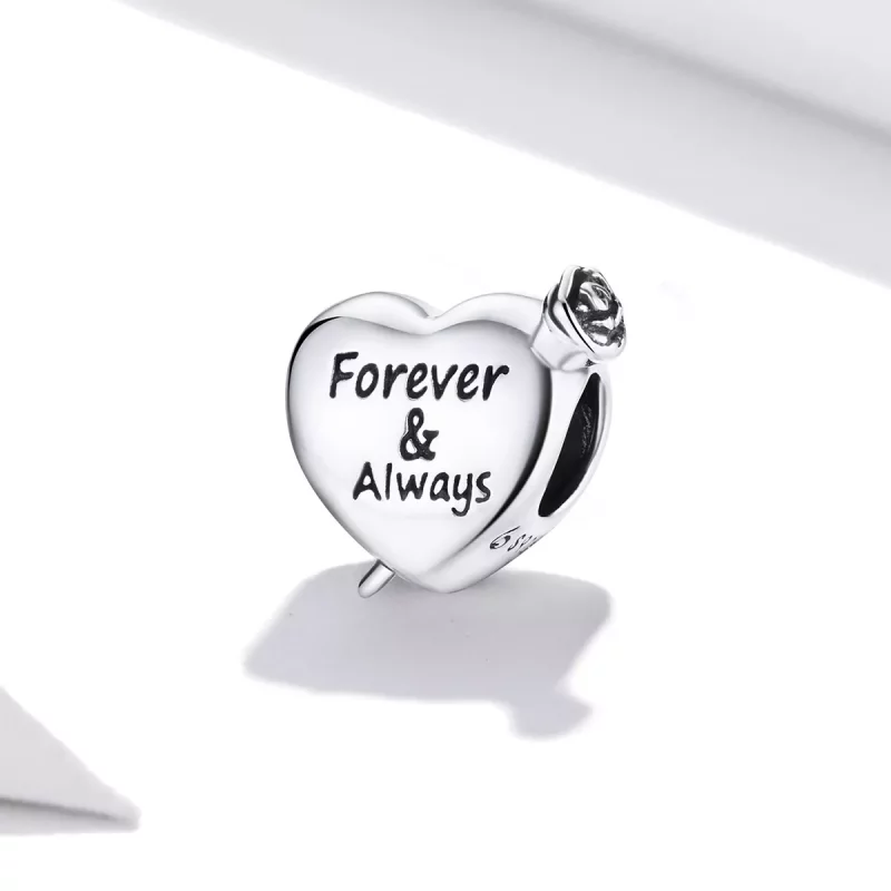 (imagen para) Charm de amor estilo Pandora en color rosa - BSC480 - Ver 2