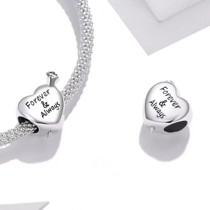 (imagen para) Charm de amor estilo Pandora en color rosa - BSC480 - Ver 4