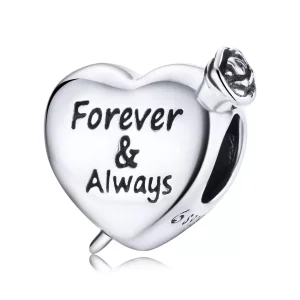 (imagen para) Charm de amor estilo Pandora en color rosa - BSC480