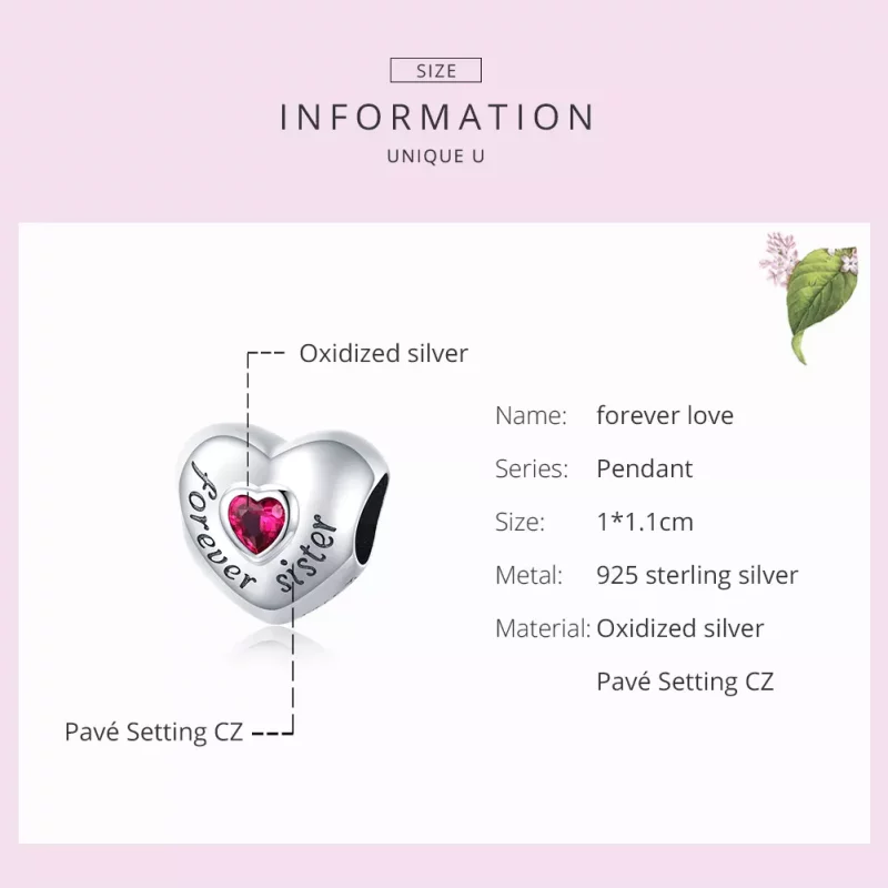 (imagen para) Charm de amor eterno estilo Pandora en plata - SCC1835 - Ver 7