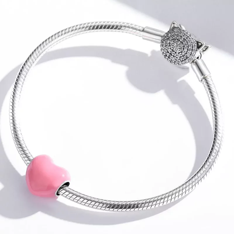 (imagen para) Charm de Amor Simple al Estilo Pandora - SCC1986-PK - Ver 3