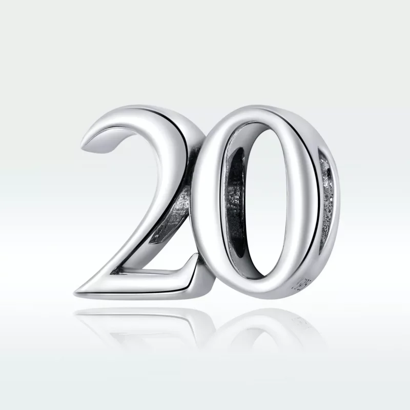 (imagen para) Charm de aniversario de plata estilo Pandora - SCC1623 - Ver 5
