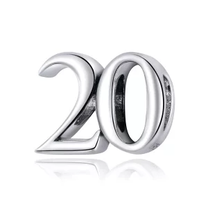 (imagen para) Charm de aniversario de plata estilo Pandora - SCC1623