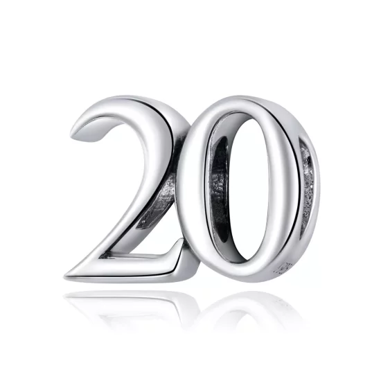 (imagen para) Charm de aniversario de plata estilo Pandora - SCC1623