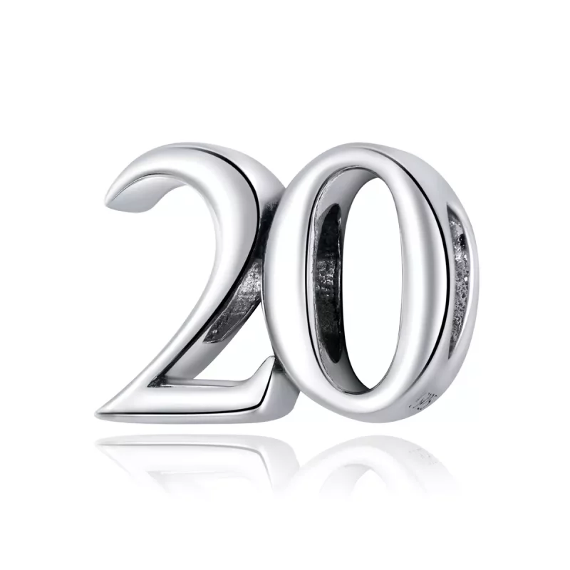 (imagen para) Charm de aniversario de plata estilo Pandora - SCC1623