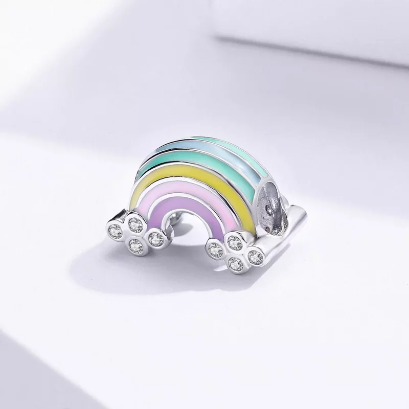 (imagen para) Charm de Arcoíris de Plata al Estilo Pandora - SCC1425 - Ver 2