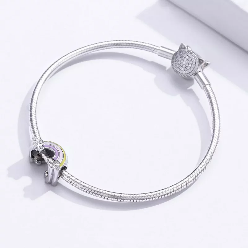 (imagen para) Charm de Arcoíris de Plata al Estilo Pandora - SCC1425 - Ver 3