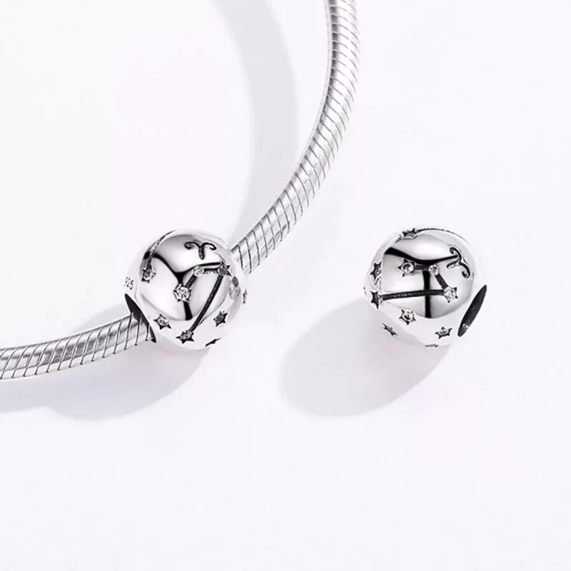 (imagen para) Charm de Aries en plata estilo Pandora - SCC1218-1 - Ver 4