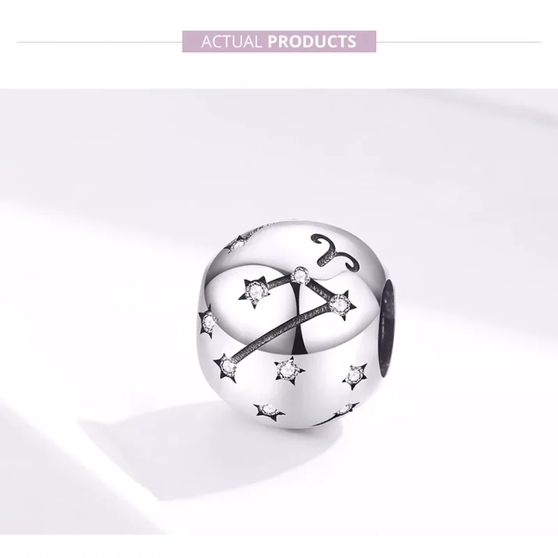 (imagen para) Charm de Aries en plata estilo Pandora - SCC1218-1 - Ver 5