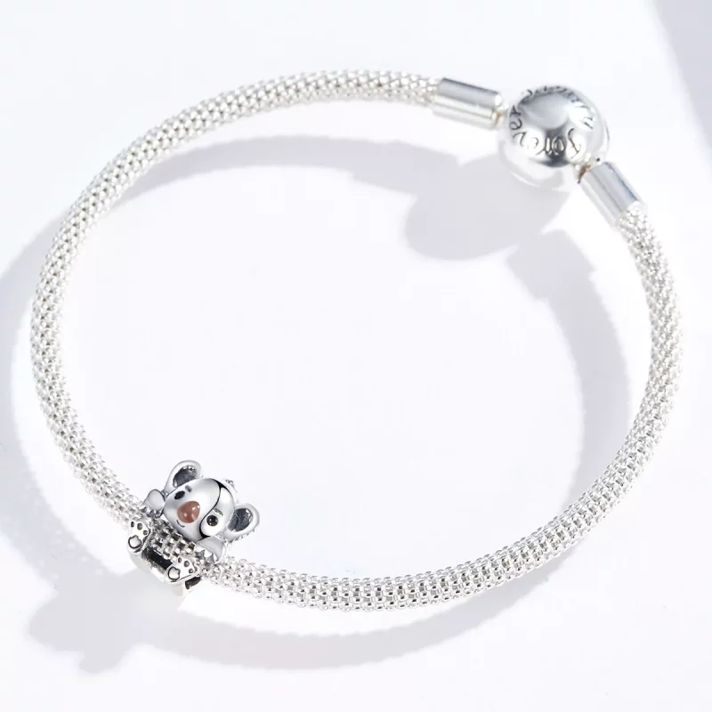 (imagen para) Charm de bebé koala de plata estilo Pandora - SCC1304 - Ver 4
