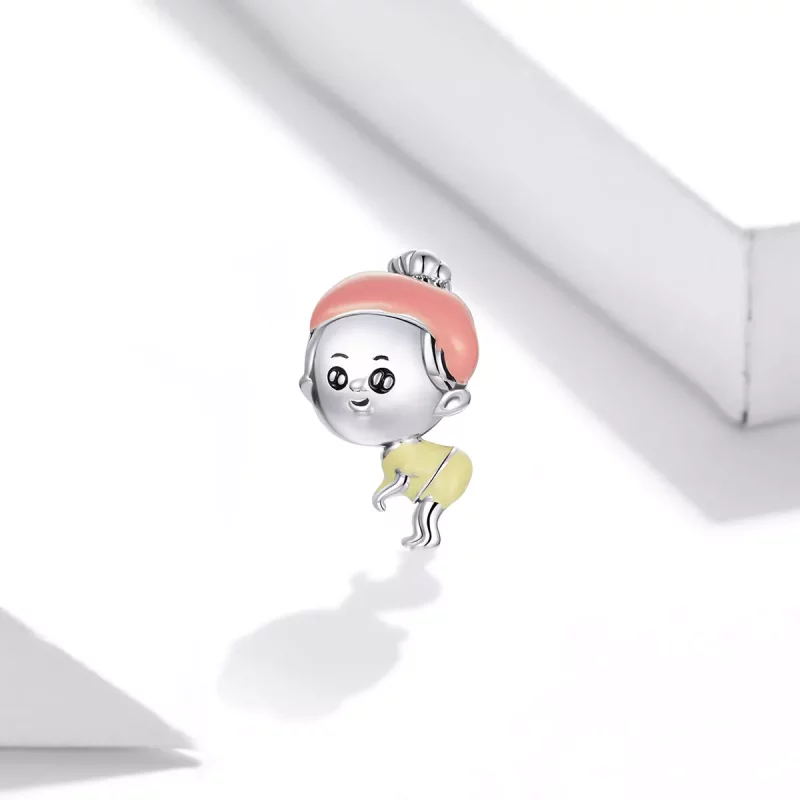 (imagen para) Charm de bebé niña estilo Pandora en plata - SCC1845 - Ver 2