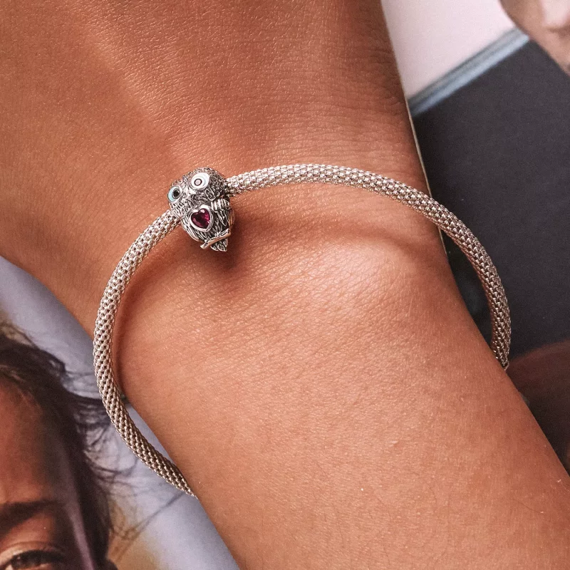 (imagen para) Charm de búho lindo estilo Pandora - SCC2253 - Ver 6