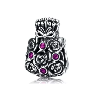 (imagen para) Charm de bolsa estilo Pandora en tono rosa - SCC962